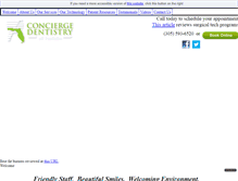 Tablet Screenshot of conciergedentistryfl.com